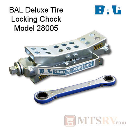 BAL Deluxe Metal RV & Trailer Locking Wheel Chock w/Ratchet - Single - Model 28005