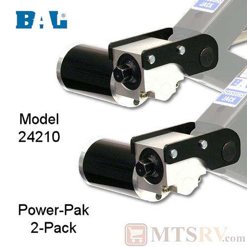 BAL Power-Pak 12v Motor Kit for Scissor Jacks & C-Style Jack - Set of 2 - Model 24210