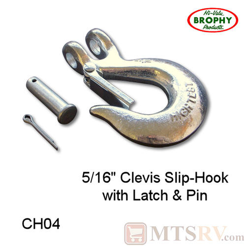 CR Brophy CH04 Safety Chain Latching Clevis Slip Hook - 1-PACK - 11,700 lb. 5/16" - Grade 43 - NEW