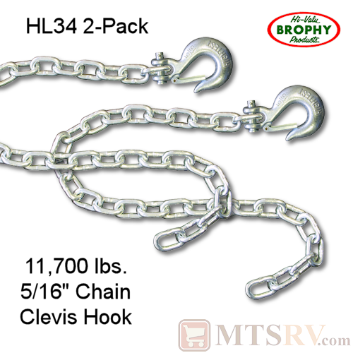 Brophy HL34 Safety Chain 2-Pack