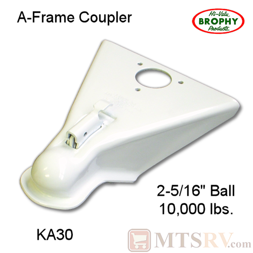 CR Brophy Model KA30 10K Trailer A-Frame Tongue Coupler - for 2-5/16" Ball Head - 10,000 lb. Rated