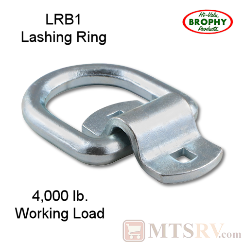 CR Brophy - Model LRB1 - SINGLE - 4K 3.5" Bolt-On Lashing Tie Down Rope D-Ring