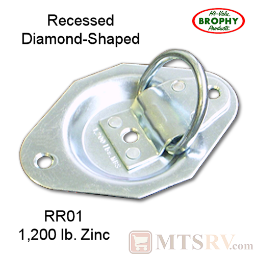 Brophy RR05 5K Zinc-Plated Recessed Tie-Down