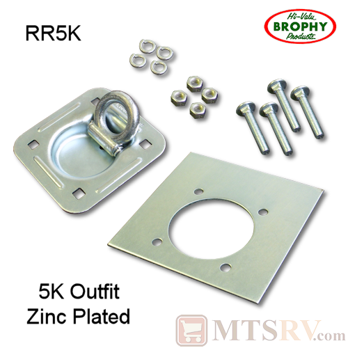 Brophy RR5K 5K Zinc-Plated Recessed Tie-Down Kit