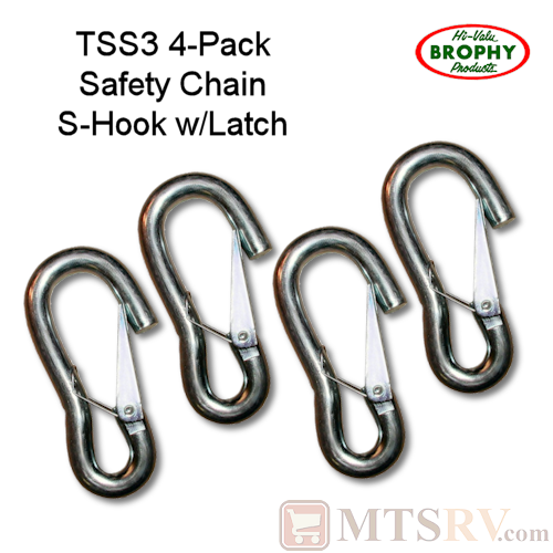 Brophy TSS3 Latching S-Hook 4-Pack