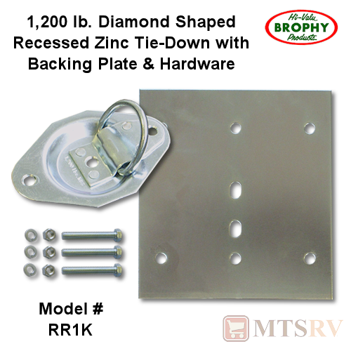 Brophy RR1K 1.2K Zinc Diamond Tie Down Kit w/Hardware