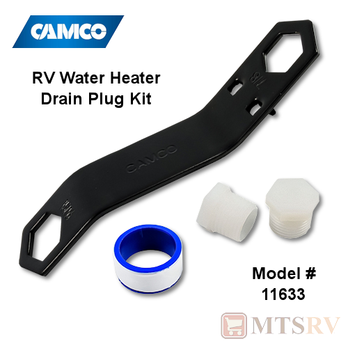New Rv Water Heater Drain Plug Kit camco 11633