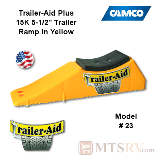 Camco RV TrailerAid Plus Trailer Tire Changing Ramp in Yellow 15,000