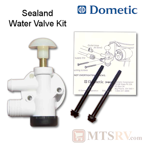 Dometic Sealand Replacement Toilet Water Ball Valve Assembly Kit - Model 385314349