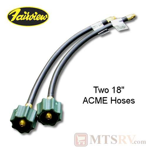 Fairview Fittings 18" ACME Type-1 LP Hose - Set of 2 - Propane Gas T1 Connector