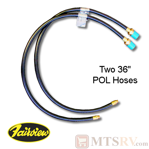 Fairview Fittings 36" POL Type-1 LP Hose - Set of 2 - Propane Gas T1 Connector