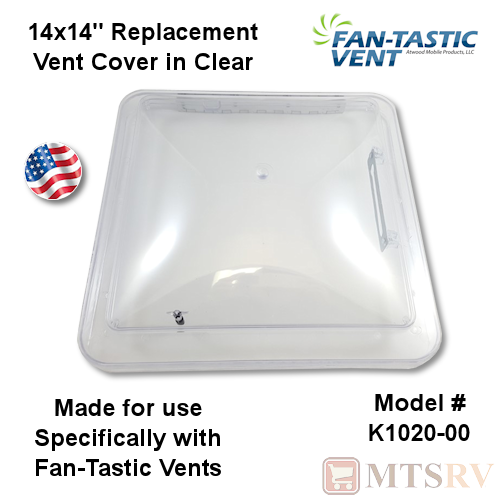 Fan-Tastic Vent 14"x14" Replacement Roof Vent Cover - CLEAR