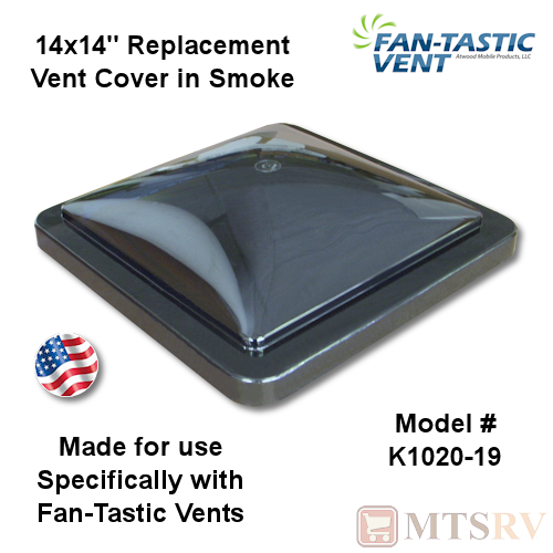 Fan-Tastic Vent 14"x14" Replacement Roof Vent Cover - SMOKE