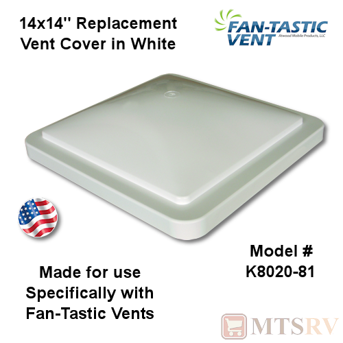 Fan-Tastic Vent 14"x14" Replacement Roof Vent Cover - WHITE