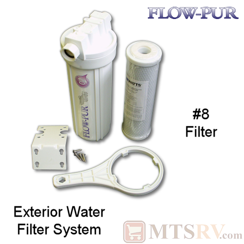 Flow-Pur Exterior Water Filtration System with #8 Filter Cartridge - Model P0E12GHGACB