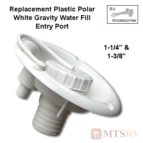 White Plastic Gravity Water Fill Entry Port