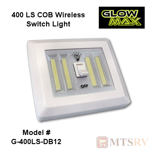 GlowMax 400 Lumen Cordless Switch Light w/Batteries