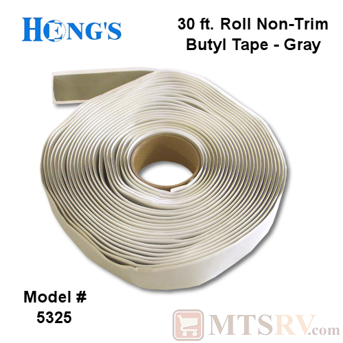 Hengs Model 5325 Vent Installation Tape - Non-Trim Gray Butyl Tape - 30 ft. Roll, 1" Wide x 1/8" Thick (1/8"x1"x30')