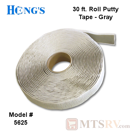 Hengs Model 5625 Vent Installation Tape - Gray Putty Tape - 30 ft. Roll, 1" Wide x 1/8" Thick (1/8"x1"x30')