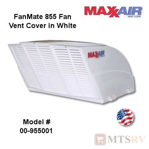 Maxxair FanMate 855 White - Large RV/Trailer Vent & Ceiling Fan Rain Cover