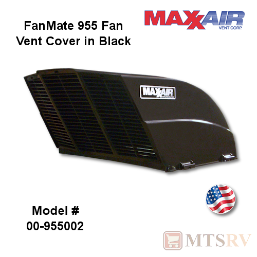 Maxxair FanMate 955 Black - Large RV/Trailer Vent & Ceiling Fan Rain Cover