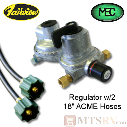 MEC 2-Stage Auto LP Regulator w/2 Hoses