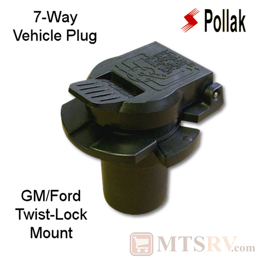 Pollak 7-Way Vehicle Plug for GM/Ford OEM - TWIST-LOCK MOUNT - Model 11-916