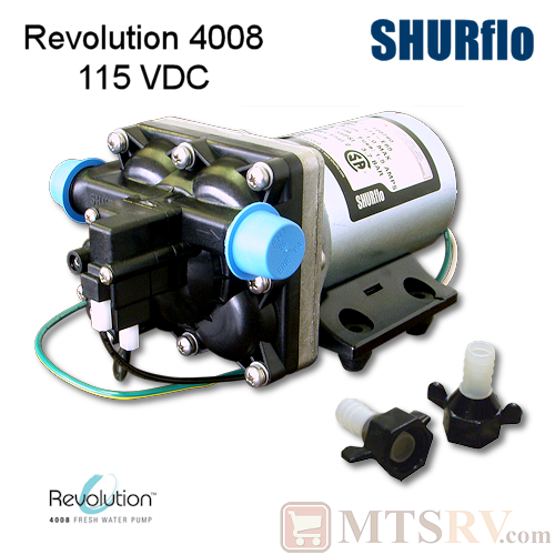 Shurflo Revolution 4008 115V Park Model 3GPM Demand Fresh Water Pump w