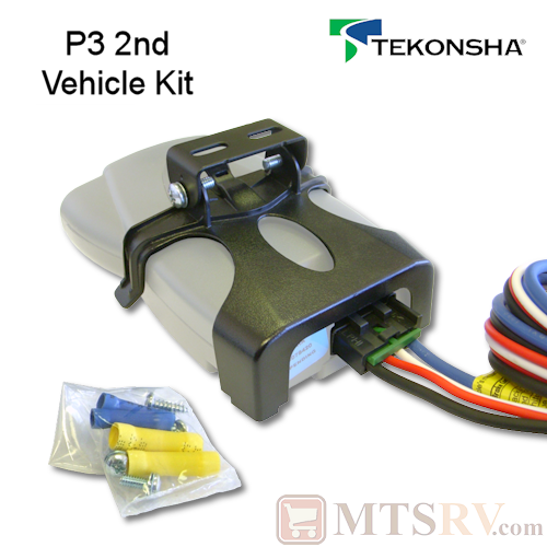 Tekonsha P3 2nd Vehicle Kit - Wiring Harness, Mounting Pocket & Bracket, Wire Connectors & Mounting Hardware