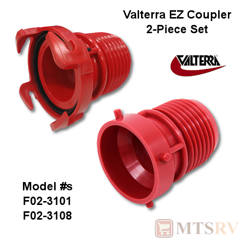 Valterra EZ Coupler 2-Piece Kit - Valve Adapter & Bayonet Addapter