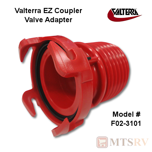 Valterra EZ Coupler Threaded Bayonet Valve Adapter - Red