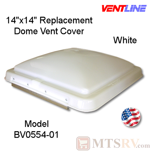 Ventline 14"x14" Standard Vent Dome Cover - WHITE - SINGLE - Genuine Replacement Part - USA Made