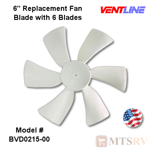 Ventline Genuine Replacement 6" Fan Blade with 6 Blades for Ventadome