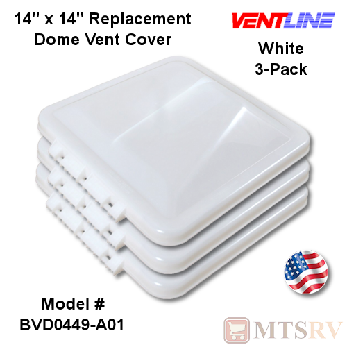 Ventline High Profile Wedge Shaped Vent Cover - White - 3-PACK