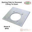 C.R. BROPHY BP05 Backing Plate for RR05 and RRS5 Recessed Tie-Down Rope Rings - SINGLE
