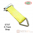 CR Brophy - Model ETST - SINGLE - 2.5K 6" Long Yellow Tie-Down Strap for use with E-Track
