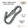 Brophy TSS1 1.2K Latching Safety Hook for 1/4" Chain