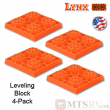 Lynx Levelers Orange RV & Trailer Leveling Blocks - 4 Block Pack - USA Made