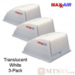 Maxxair Standard Large Vent Cover -  Translucent White - 3-PACK - made for covering most 14x14" Vents