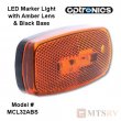 Optronics LED Marker/Clearance Light with Reflex - Amber Lens and Black Base