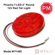 Peterson Mfg Piranha 7-LED 4" Round Replacement Tail Light with Red Lens - #417R-3 (F1460)