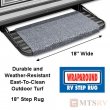 Prest-O-Fit 18" Wide Wrap-Around RV Step Rug - STONE GRAY - Durable Trailer Step Rug