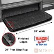 Prest-O-Fit 20" Wide Wrap-Around Plus+ RV Step Rug - BLACK - Durable Trailer Step Rug