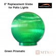 Polymer Products Acrylic Patio Light Replacement Globe - Green Prismatic - 6" Diam. with 1/2" Base