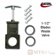 Valterra 1-1/2" Bladex Waste Valve With Metal Handle - Model T1001VPM