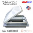 VENTLINE Ventadome 14" x 14" Manual Open/Close Trailer Roof Vent w/White Cover - SINGLE