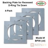 C.R. BROPHY BP06 Backing Plate for RR06 and RRS6 Circular Tie-Down Rope Rings - 4-PACK