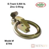 BROPHY Model ETR6 5,500 lb. 2" Diameter Zinc-Plated O-Ring for E-Track - SINGLE