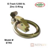 BROPHY Model ETR6 5,500 lb. 2" Diameter Zinc-Plated O-Ring for E-Track - SINGLE