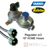 Camco RV 2-Stage Auto LP Regulator w/2 Hoses